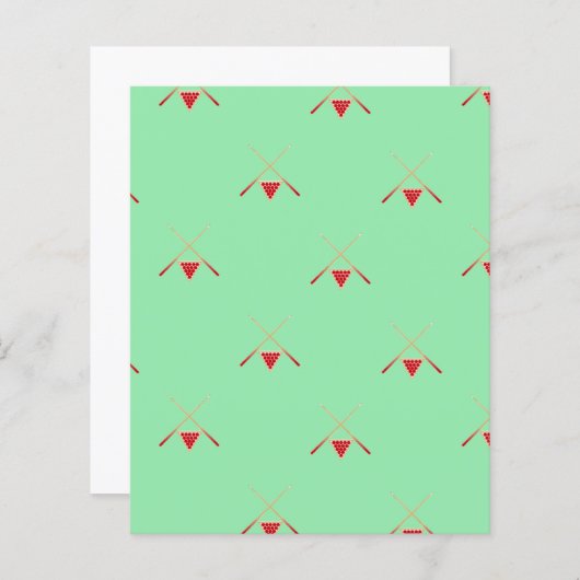 pool billiards on green (Front/Back)