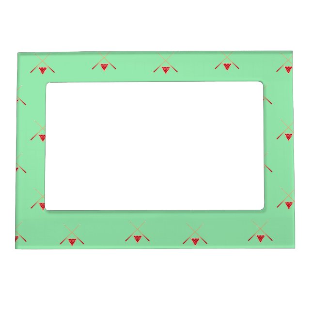 pool billiards on green magnetic frame (Front)
