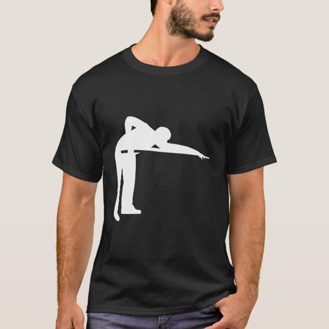 Pool Billiards Player T-Shirt (Front)