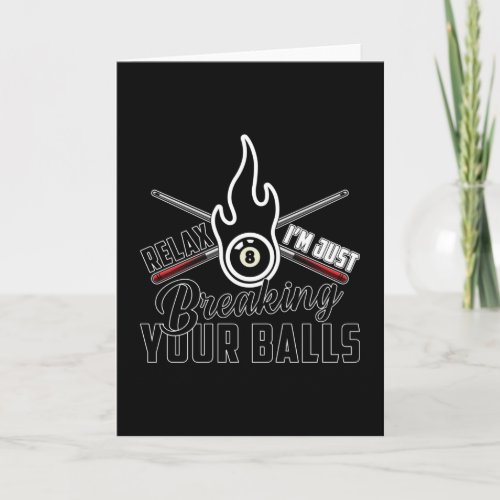 Pool Billiards Snooker 8 Ball Billiard Funny Gift Card