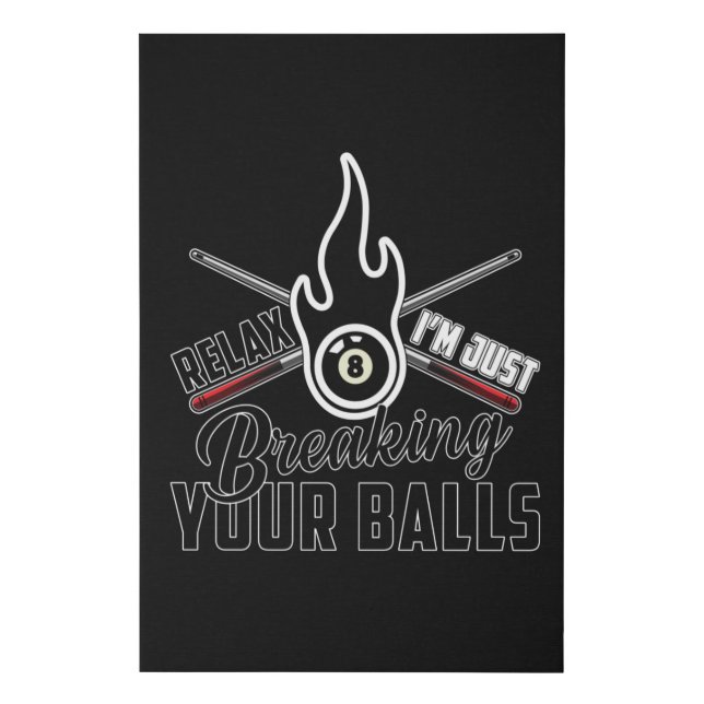 Pool Billiards Snooker 8 Ball Billiard Funny Gift Faux Canvas Print (Front)