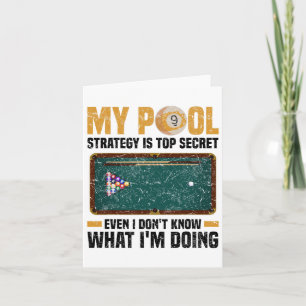 Pool Billiards Snooker Cue Player 12 Card