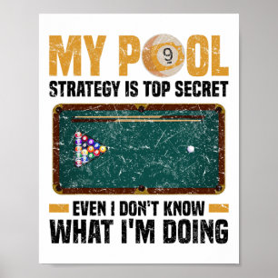 Pool Billiards Snooker Cue Player 12  Poster