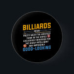 Pool Billiards Snooker Player Team Billiards Fact  Button<br><div class="desc">Pool Billiards Snooker Player Team Billiards Fact Noun Cool</div>