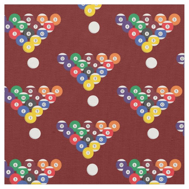 Pool Billiards Sports Bar Games Fabric (Close Up)