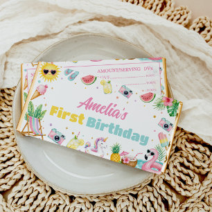 Pool Birthday Girl Summer Party Hershey Bar Favors