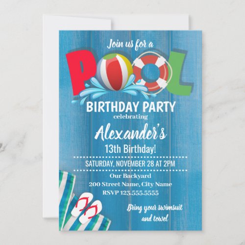 Pool Birthday Party