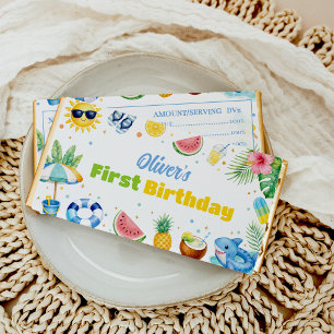 Pool Birthday Summer Party Hershey Bar Favors