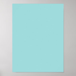 Pool Blue Personalized Aqua Teal Color Background Poster