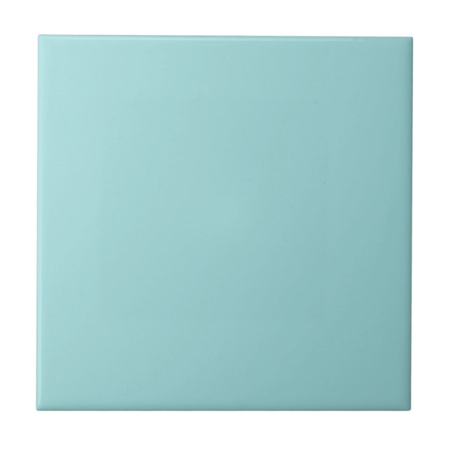 Pool Blue Personalized Aqua Teal Color Background Tile (Front)