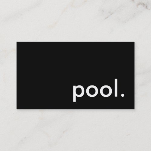 pool business card