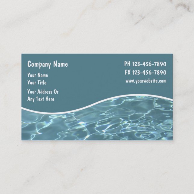 Pool Business Cards (Front)