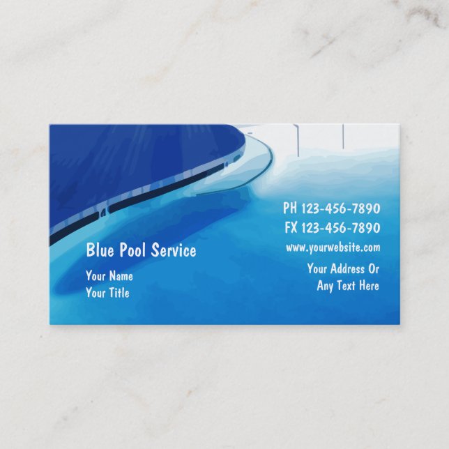 Pool Business Cards (Front)