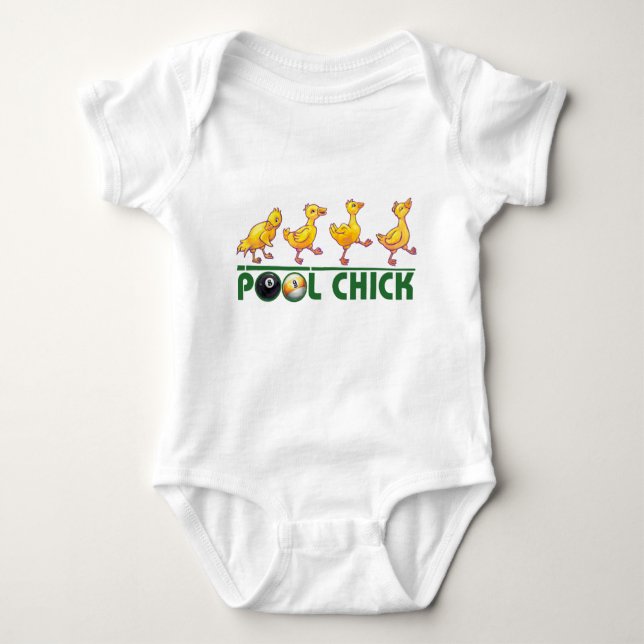 Pool Chick Baby Bodysuit (Front)