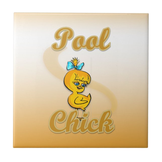 Pool Chick Ceramic Tile (Front)