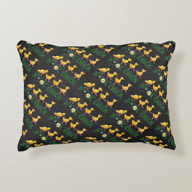 Pool Chick Decorative Pillow (Front)