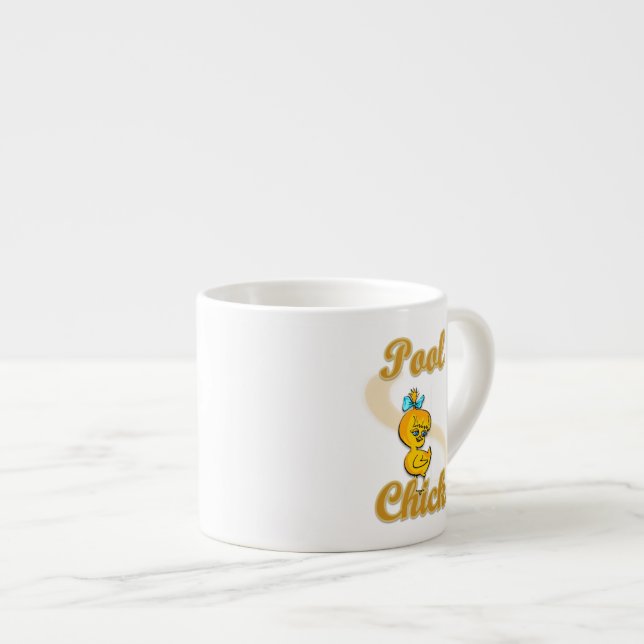 Pool Chick Espresso Cup (Front Right)