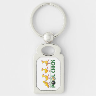 Pool Chick Keychain
