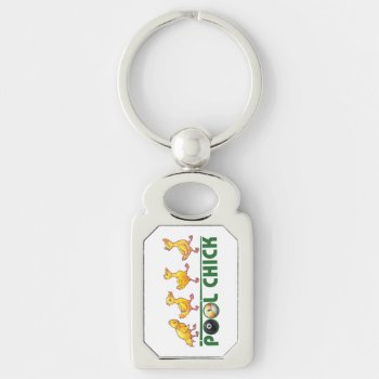 Pool Chick Keychain by ITDSportsCenter at Zazzle