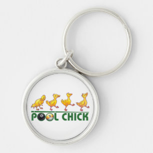 Pool Chick Keychain