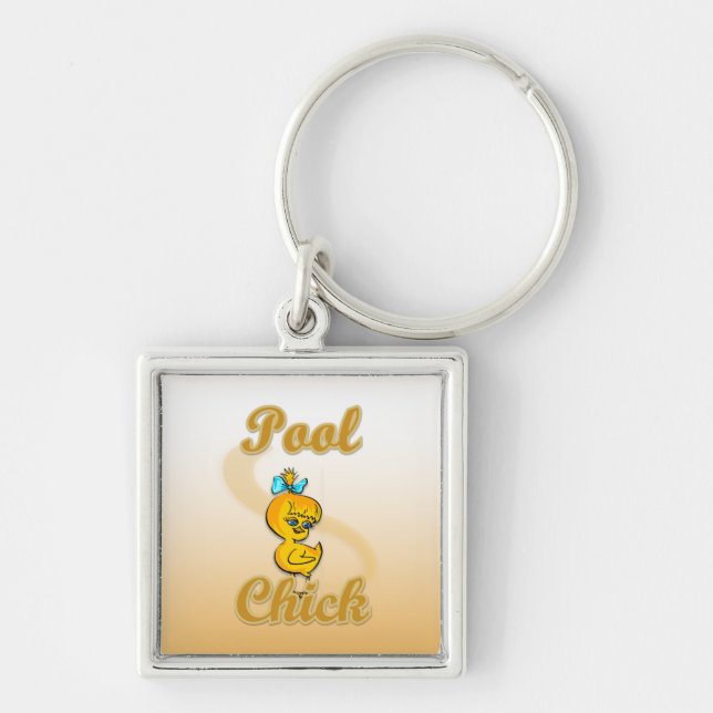 Pool Chick Keychain (Front)