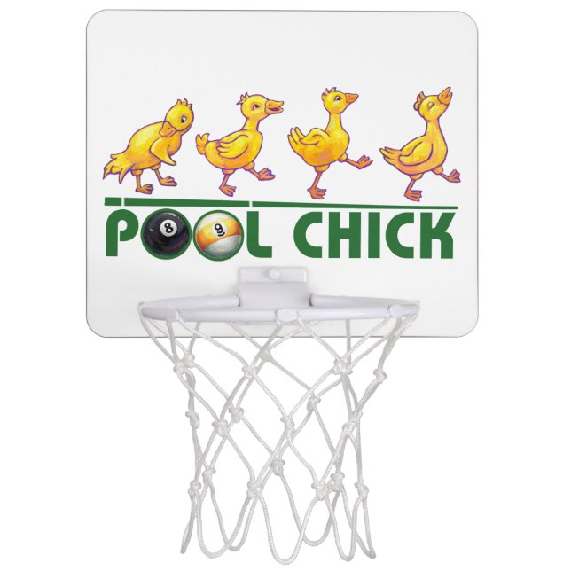 Pool Chick Mini Basketball Hoop (Front)