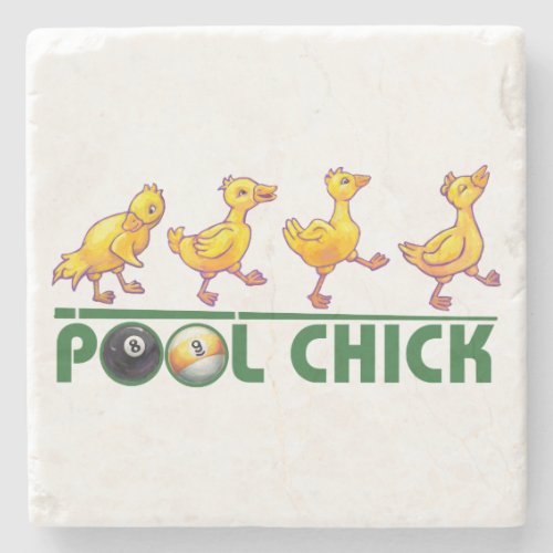 Pool Chick Stone Coaster