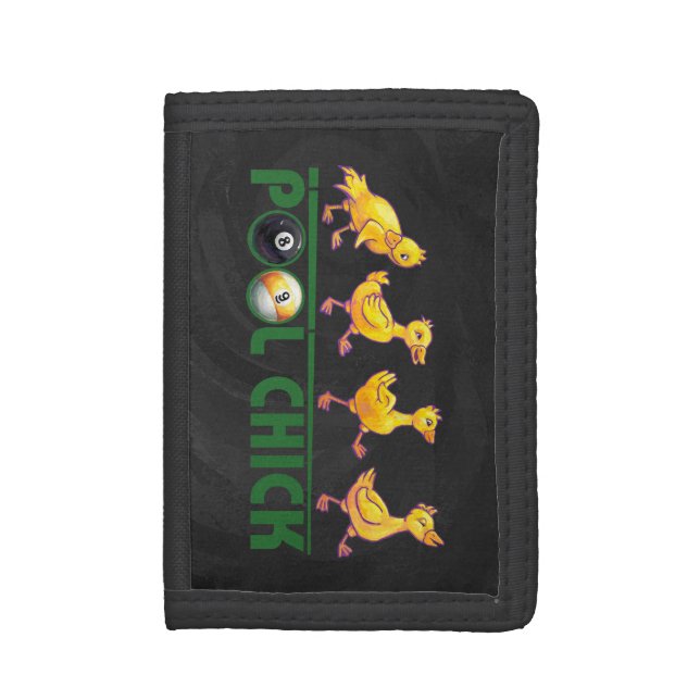 Pool Chick Tri-fold Wallet (Front Vertical)