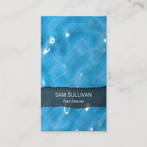 Pool Cleaner Clear Blue Water Business Card