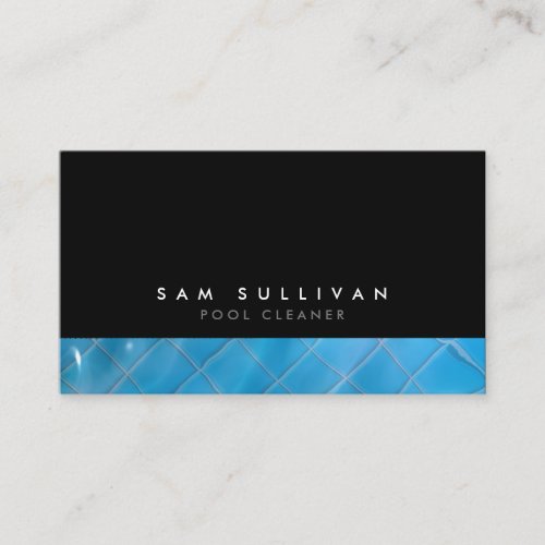 Pool Cleaner Trade Skill Clear Blue Water  Business Card