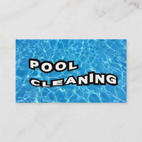 Pool Cleaning business card