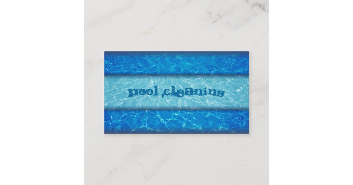 Pool Cleaning Business Card Zazzle