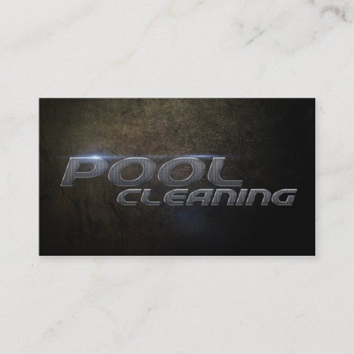 Customizable Pool cleaning Business card