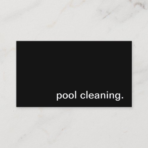 Pool Cleaning Business Card