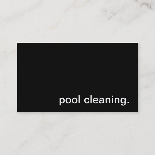 Customizable Pool Cleaning Business Card
