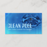 Pool Cleaning Maintenance Certified Operator Business Card at Zazzle