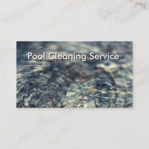 Pool Cleaning Service Business Card