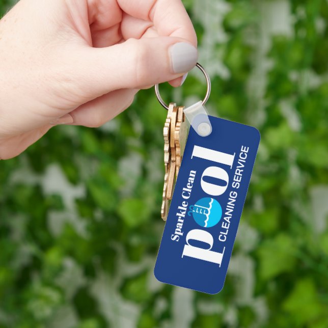 Pool Cleaning Service Keychain (Hand)