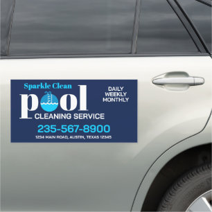Pool Cleaning Service Vehicle Branding Car Magnet