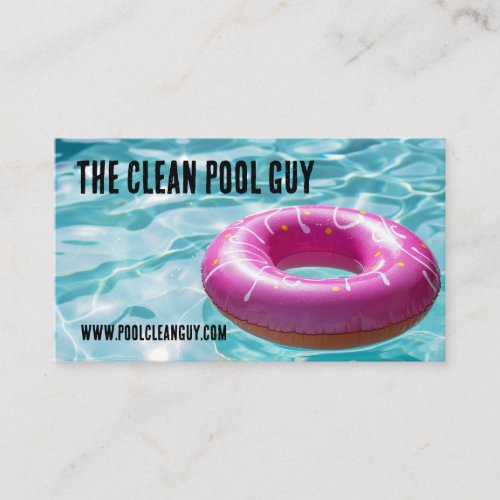 Pool cleaning services business card