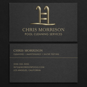Pool Cleaning Services Business Card