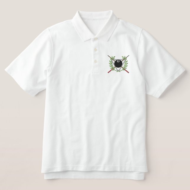 Pool Crest Embroidered Polo Shirt (Design Front)