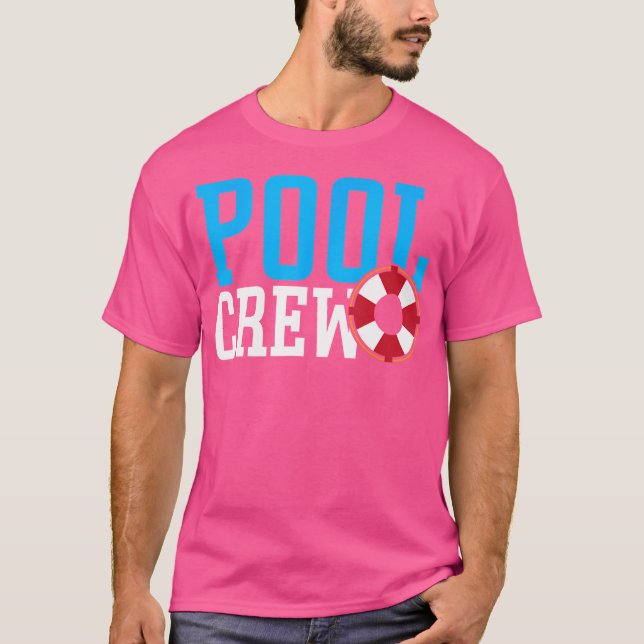 Pool Crew Pool Staff Lifeguard Boys Swimming Pool T-Shirt (Front)