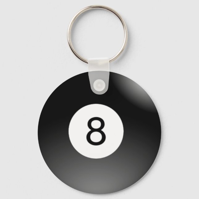 Pool cue ball keychain (Front)