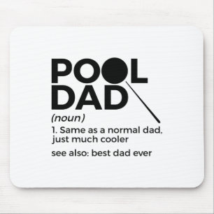 Pool Dad Definition Funny Billiards Best Dad Ever Mouse Pad