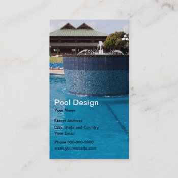 Pool Design Business Card by luissantos84 at Zazzle