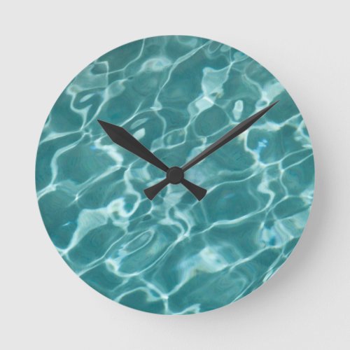 Pool Dream Vibes 1 water decor art  Round Clock