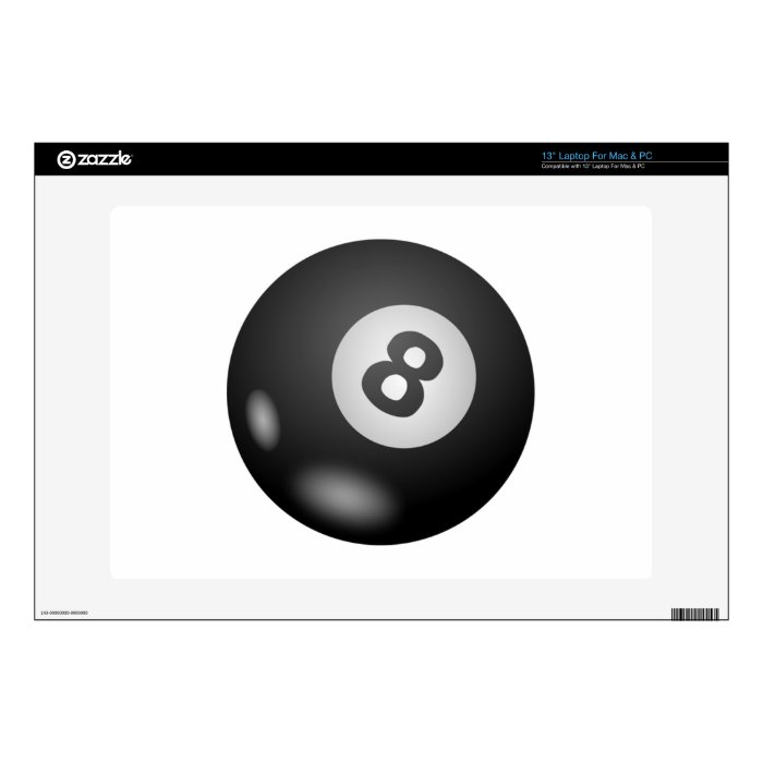 Pool Eight Ball 13" Laptop Decals