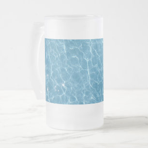 Pool Frosted 16 oz Frosted Glass Mug