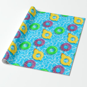 Pool Full of Floaties Wrapping Paper